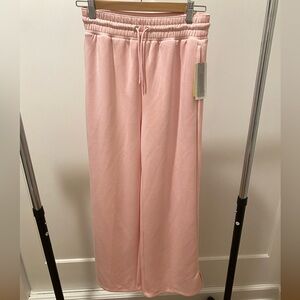 NWT All In Motion pink scuba knit wide leg pants